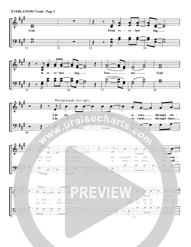 Everlasting Choir Sheet (G3 Worship)
