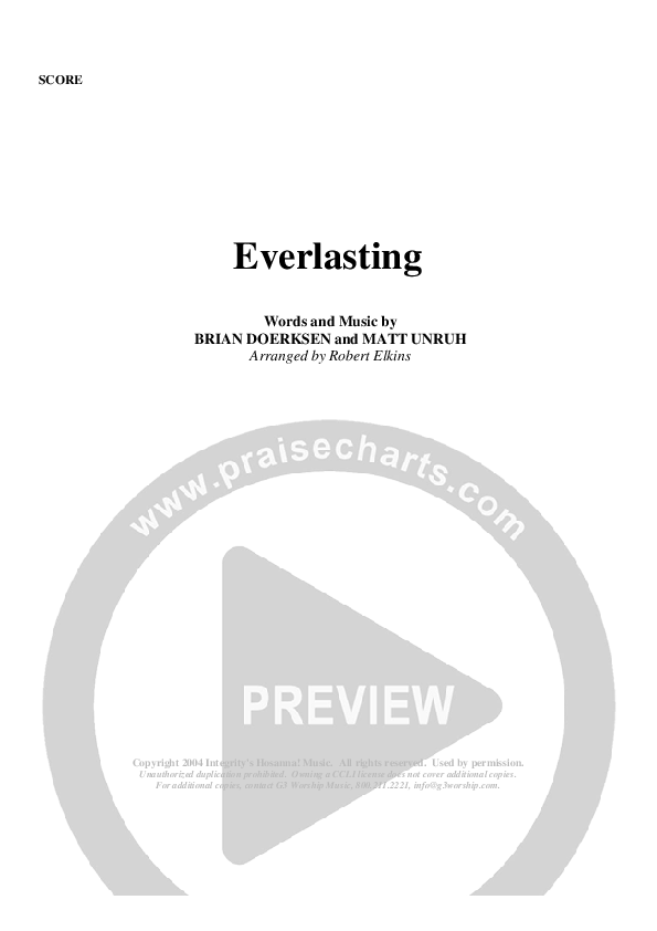 Everlasting Cover Sheet (G3 Worship)