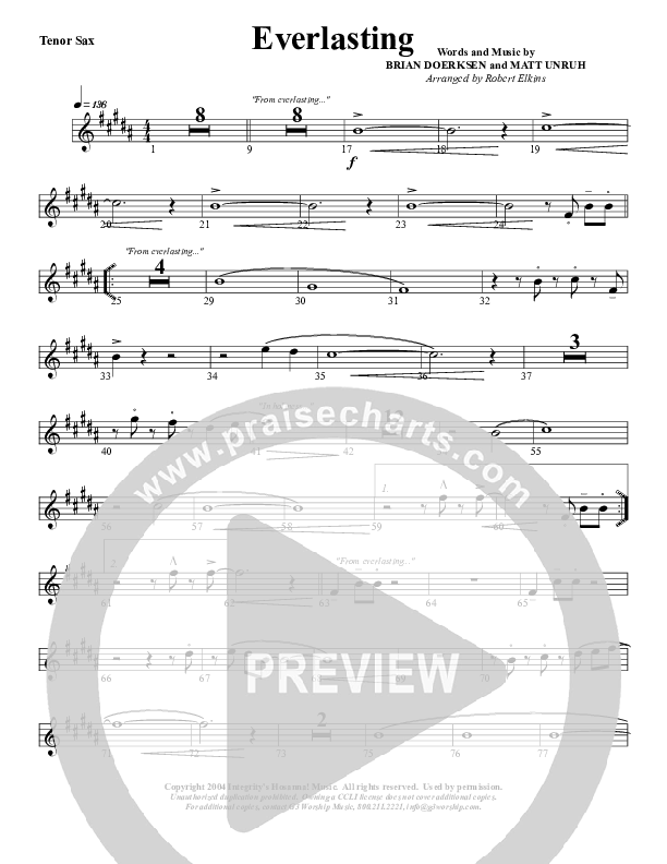 Everlasting Tenor Sax 2 (G3 Worship)
