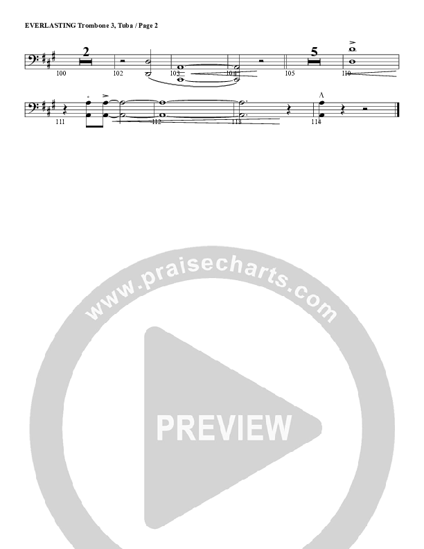 Everlasting Trombone 3/Tuba (G3 Worship)