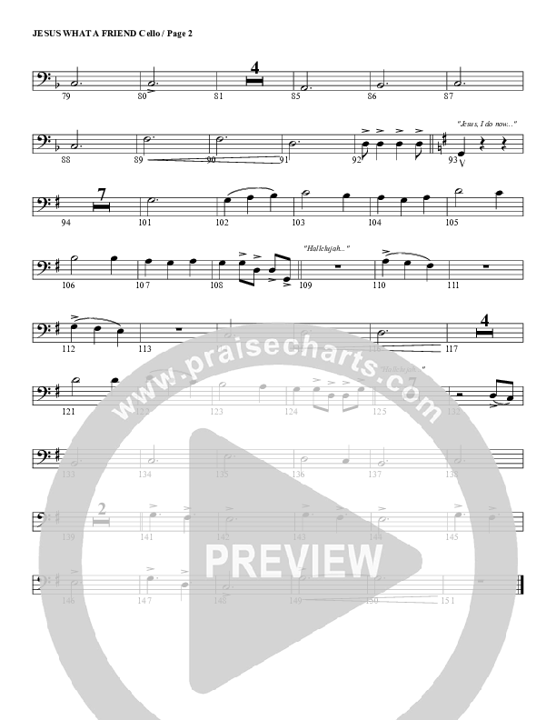 Jesus What A Friend of Sinners Cello (G3 Worship)