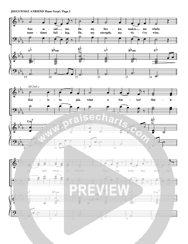 Jesus What A Friend of Sinners Piano/Vocal (G3 Worship)
