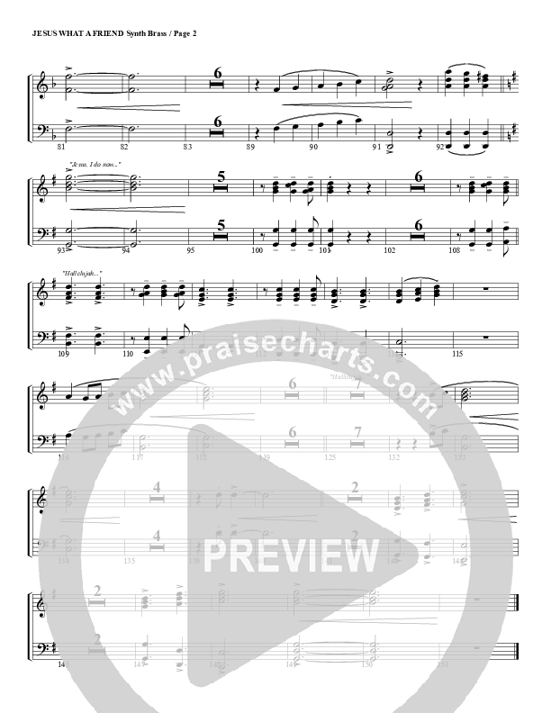 Jesus What A Friend of Sinners Synth Brass (G3 Worship)