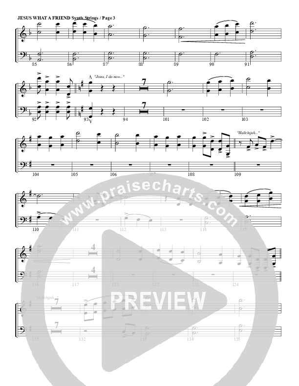 Jesus What A Friend of Sinners Synth Strings (G3 Worship)