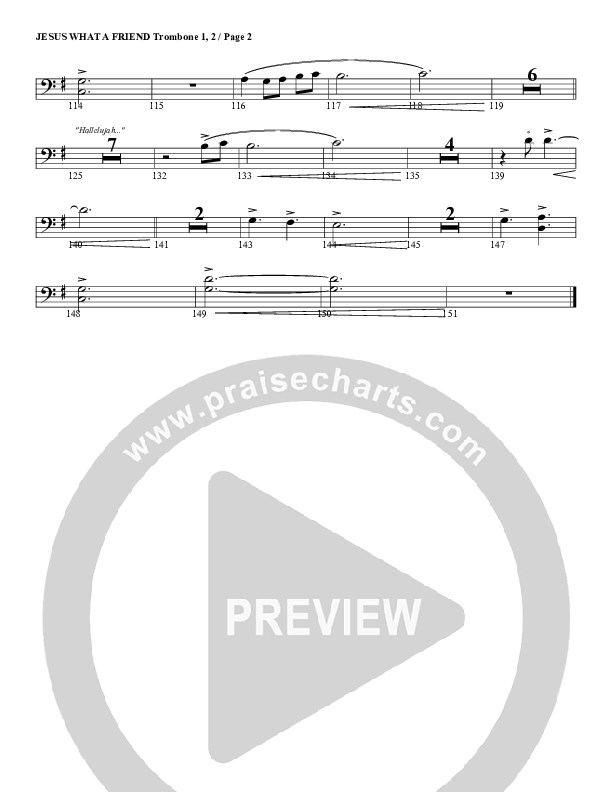 Jesus What A Friend of Sinners Trombone 1/2 (G3 Worship)