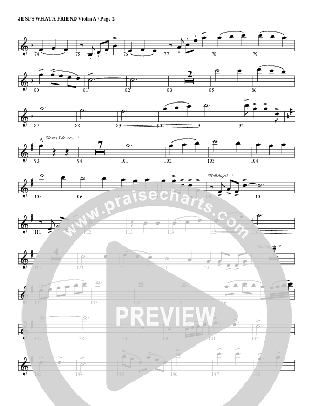 Jesus What A Friend of Sinners Violin 1 (G3 Worship)