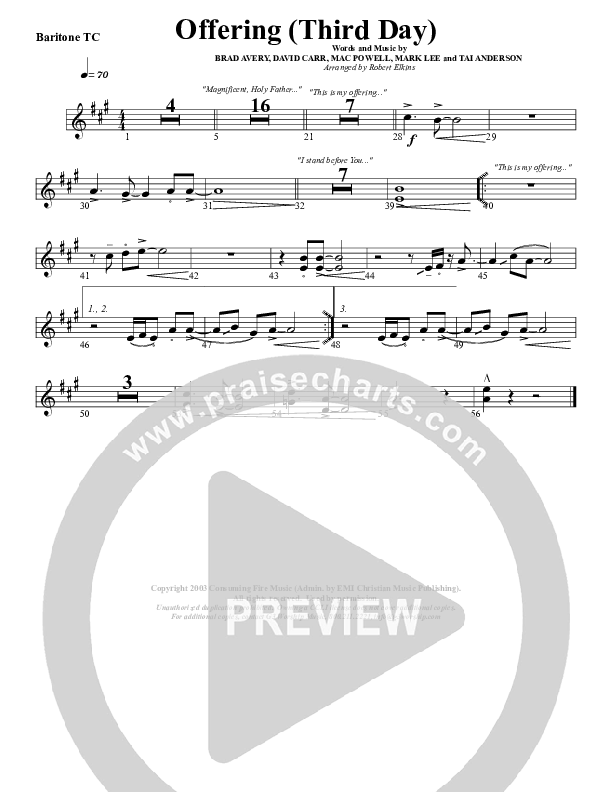 Offering Baritone TC (G3 Worship)