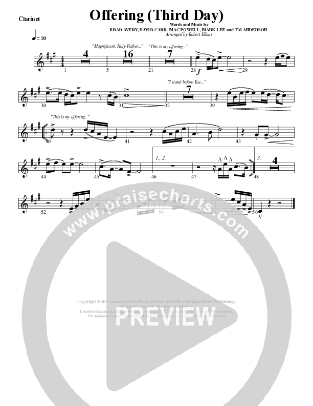 Offering Clarinet (G3 Worship)