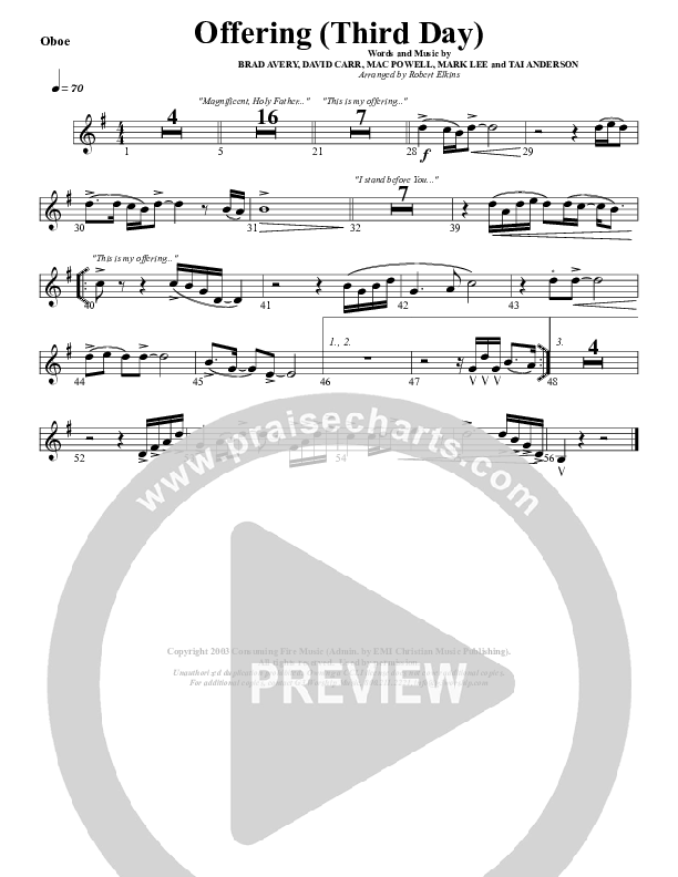 Offering Oboe (G3 Worship)