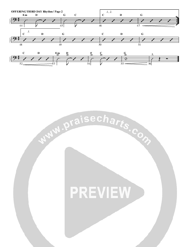 Offering Rhythm Chart (G3 Worship)