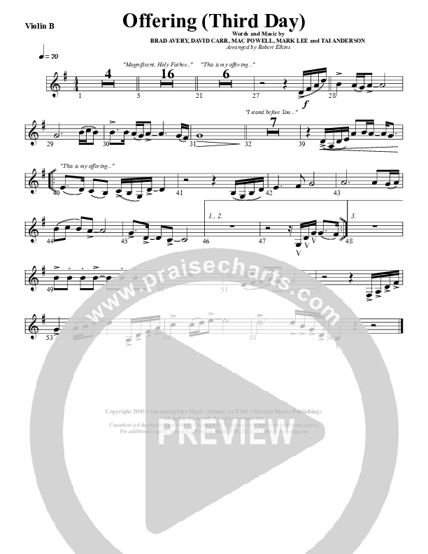 Offering Violin 2 (G3 Worship)