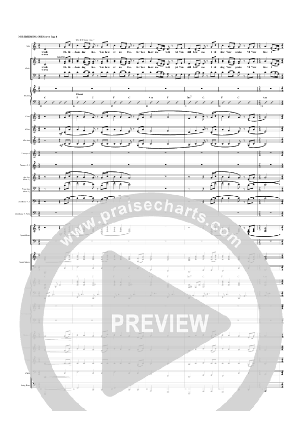 Oh Redeeming One Conductor's Score (G3 Worship)