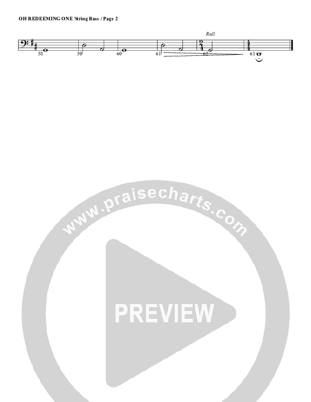 Oh Redeeming One Double Bass (G3 Worship)