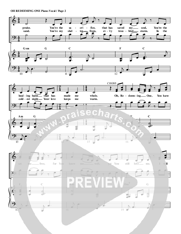 Oh Redeeming One Lead & Piano (G3 Worship)
