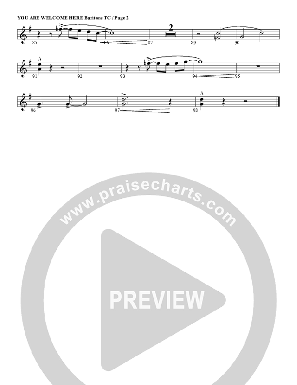 You Are Welcome Here Baritone TC (G3 Worship)