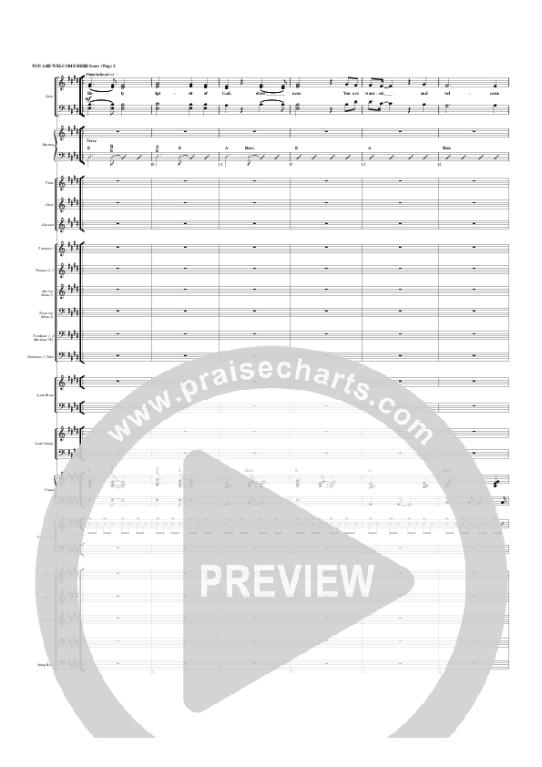 You Are Welcome Here Conductor's Score (G3 Worship)