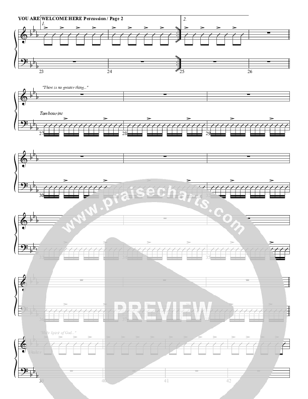 You Are Welcome Here Percussion (G3 Worship)