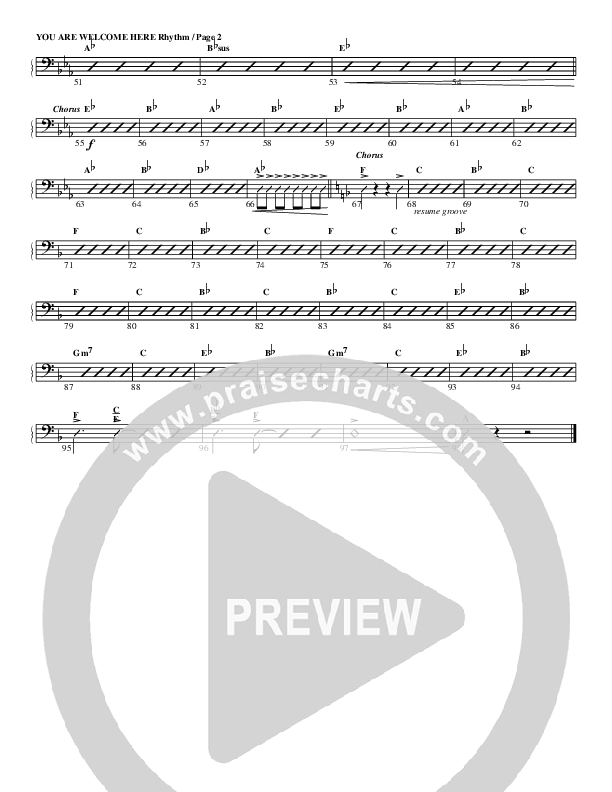 You Are Welcome Here Rhythm Chart (G3 Worship)