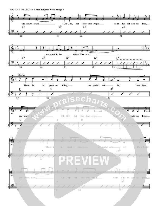 You Are Welcome Here Rhythm/Vocal (G3 Worship)