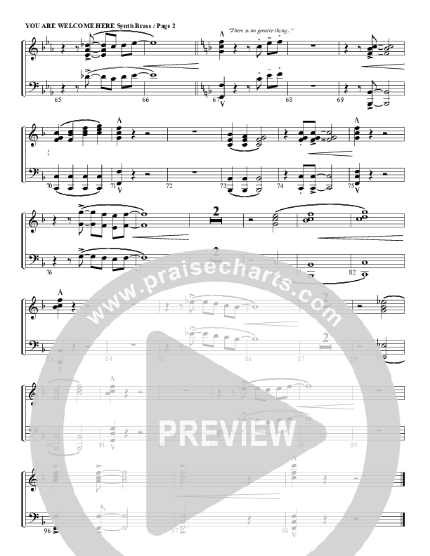 You Are Welcome Here Synth Brass (G3 Worship)