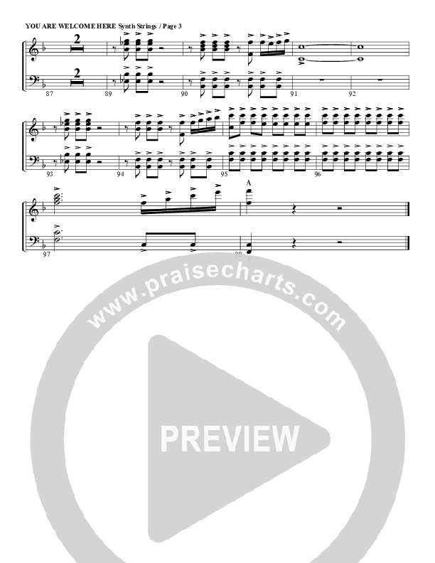 You Are Welcome Here Synth Strings (G3 Worship)