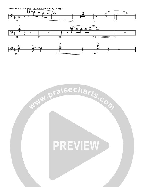 You Are Welcome Here Trombone 1/2 (G3 Worship)