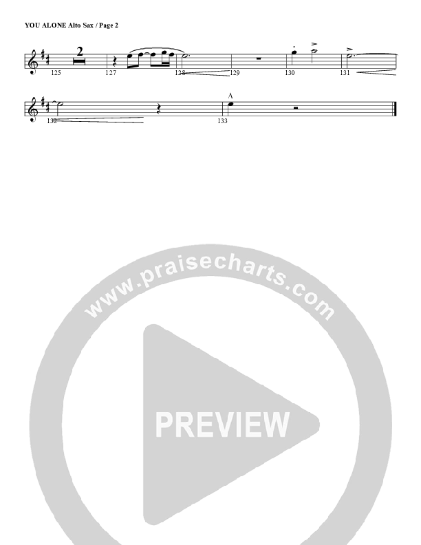 You Alone Alto Sax (G3 Worship)