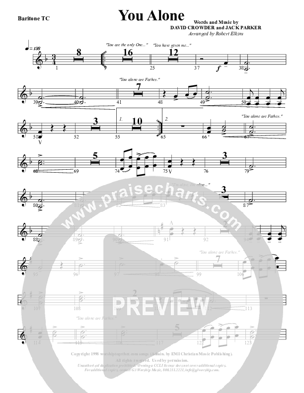 You Alone Baritone TC (G3 Worship)