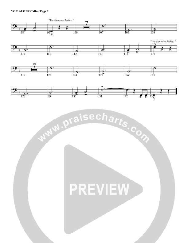 You Alone Cello (G3 Worship)