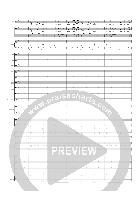 You Alone Conductor's Score (G3 Worship)