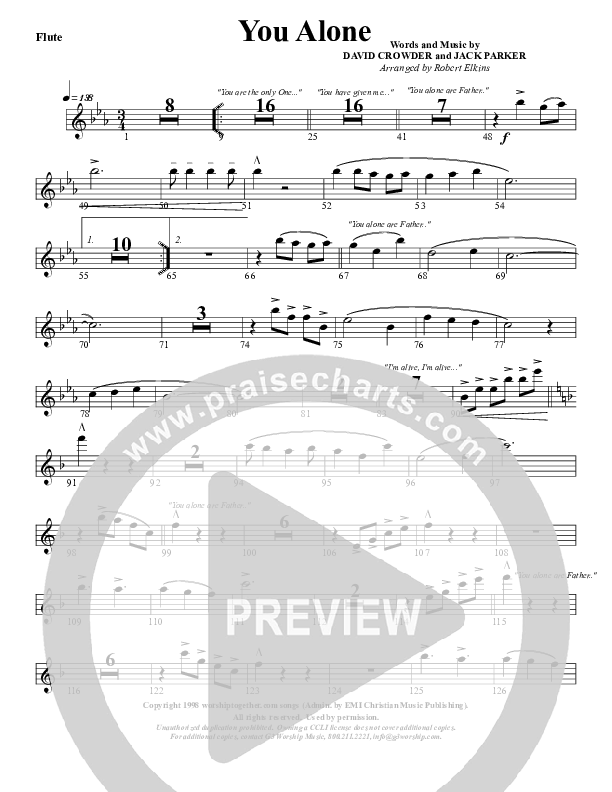 You Alone Flute (G3 Worship)