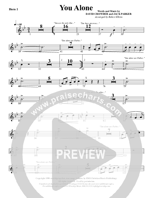 You Alone French Horn 1 (G3 Worship)