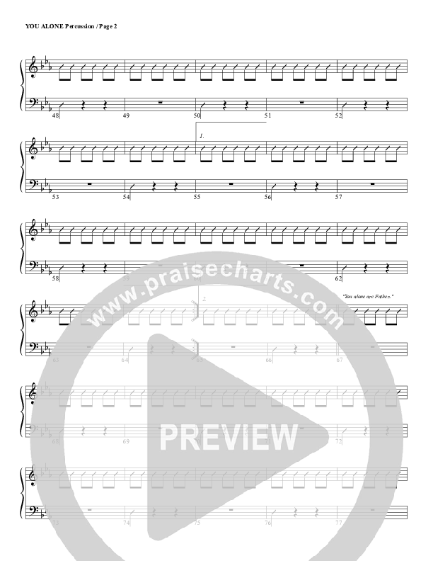 You Alone Percussion (G3 Worship)