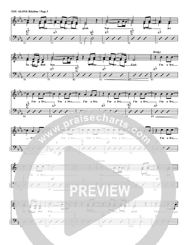 You Alone Rhythm/Vocal (G3 Worship)