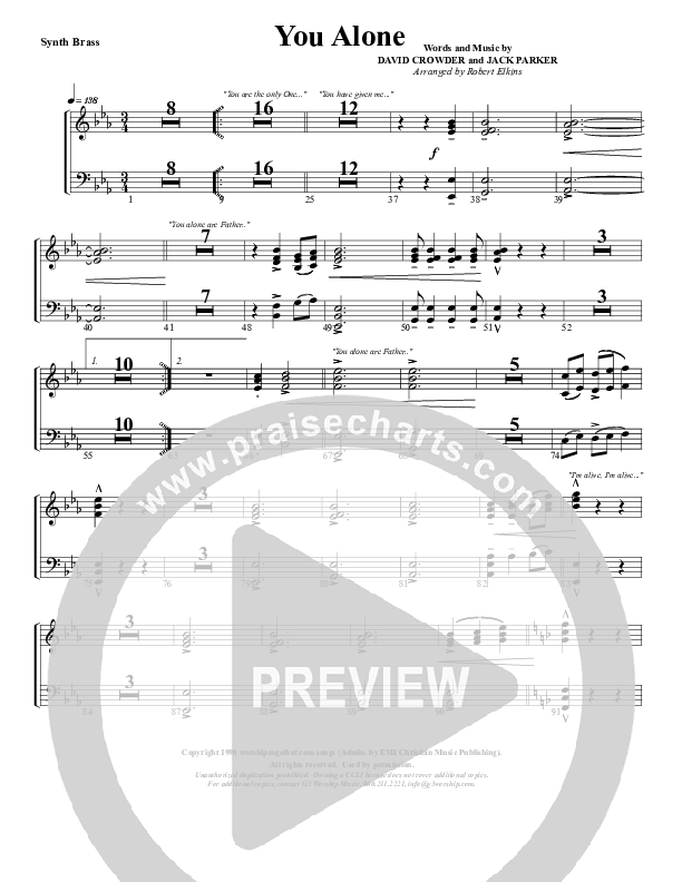 You Alone Synth Brass (G3 Worship)