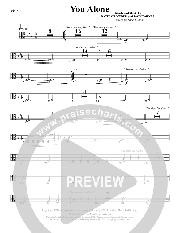 You Alone Viola (G3 Worship)