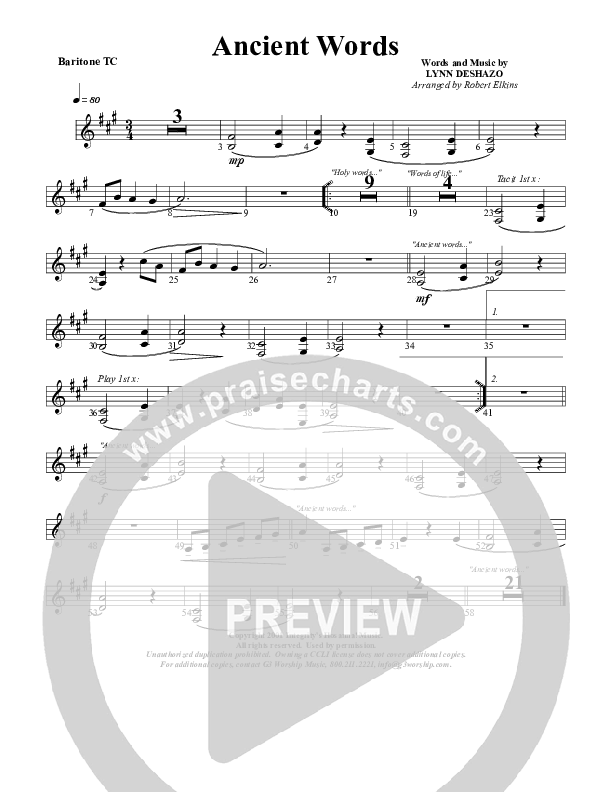 Ancient Words Bari Sax (G3 Worship)