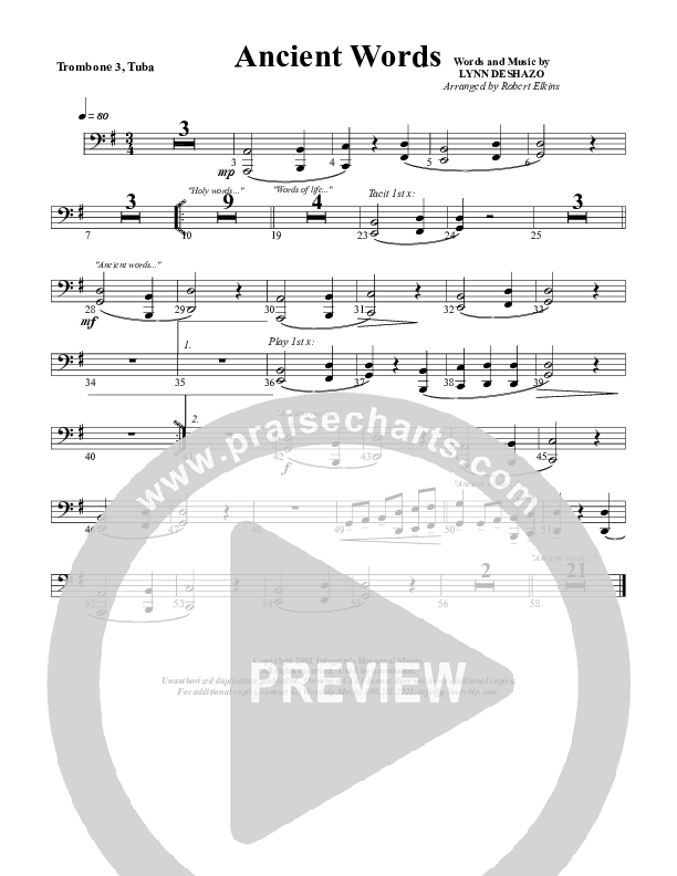 Ancient Words Trombone 3 (G3 Worship)