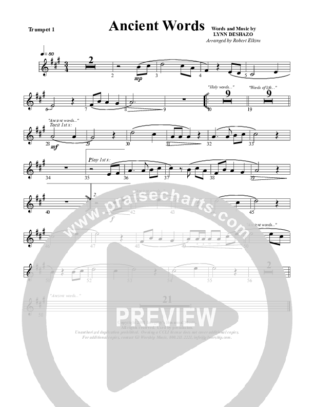 Ancient Words Trumpet 1 (G3 Worship)
