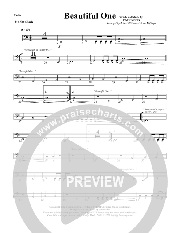 Beautiful One Cello (G3 Worship)