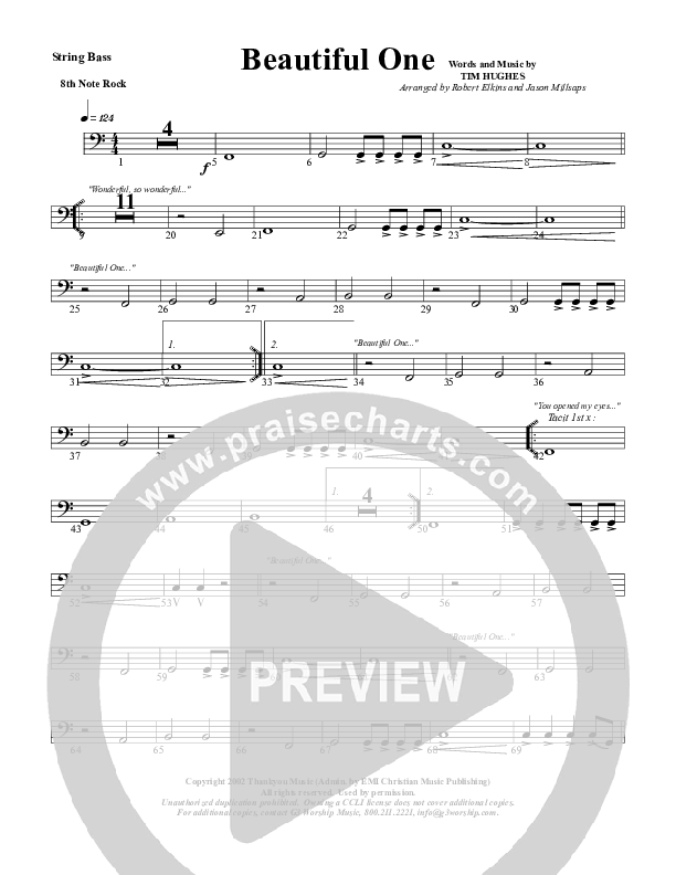 Beautiful One Double Bass (G3 Worship)