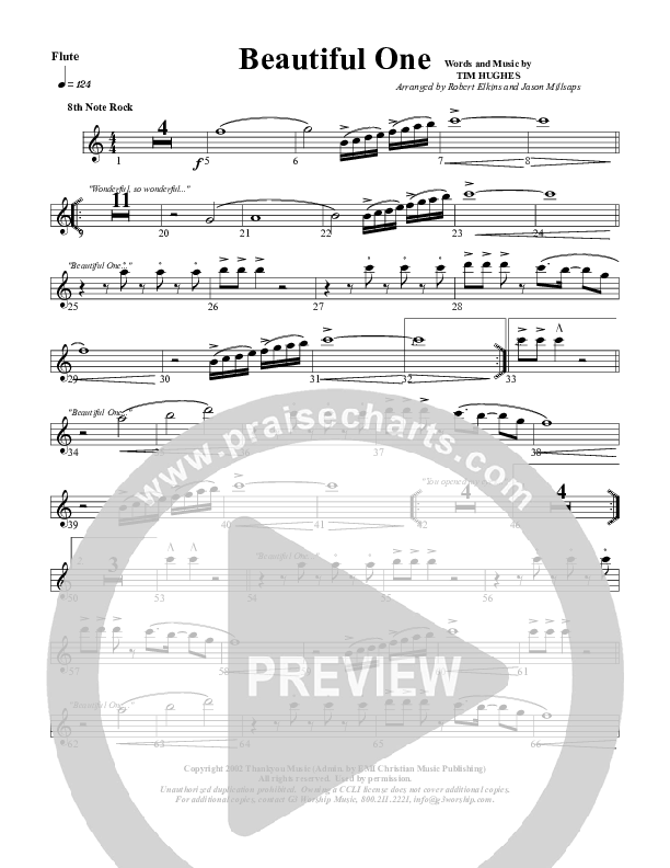 Beautiful One Flute (G3 Worship)