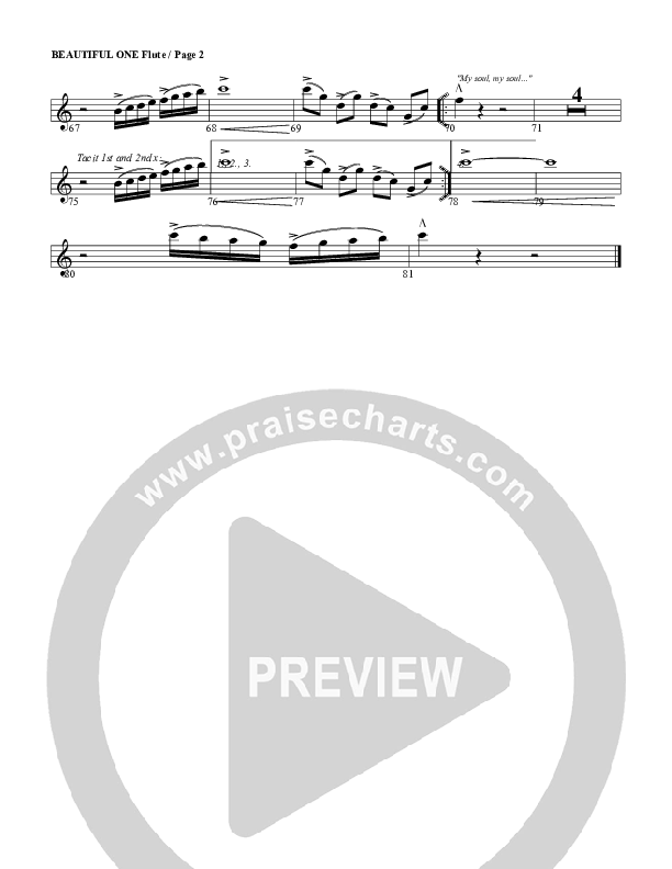 Beautiful One Flute (G3 Worship)