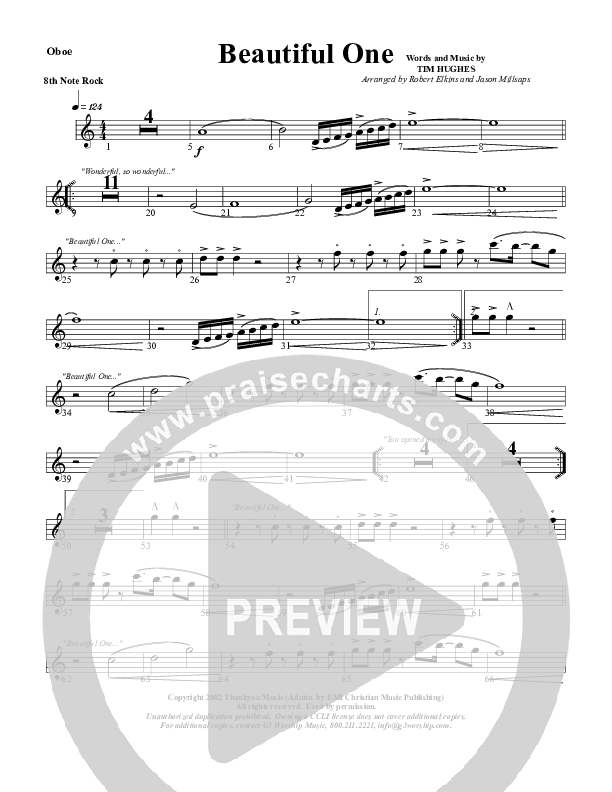 Beautiful One Oboe (G3 Worship)