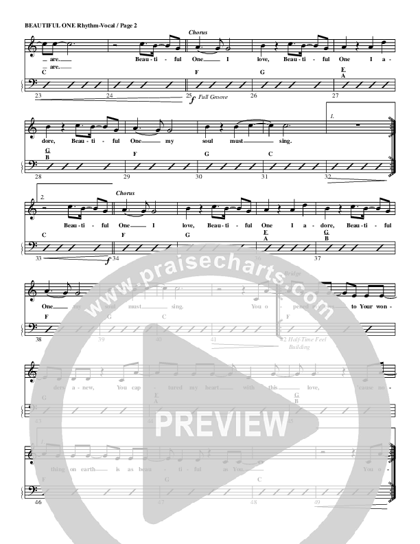 Beautiful One Rhythm/Vocal (G3 Worship)