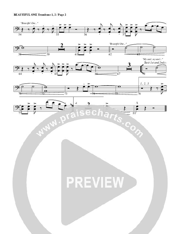 Beautiful One Trombone 1/2 (G3 Worship)