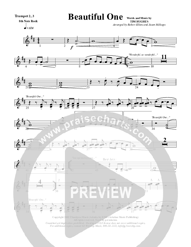 Beautiful One Trumpet 2/3 (G3 Worship)