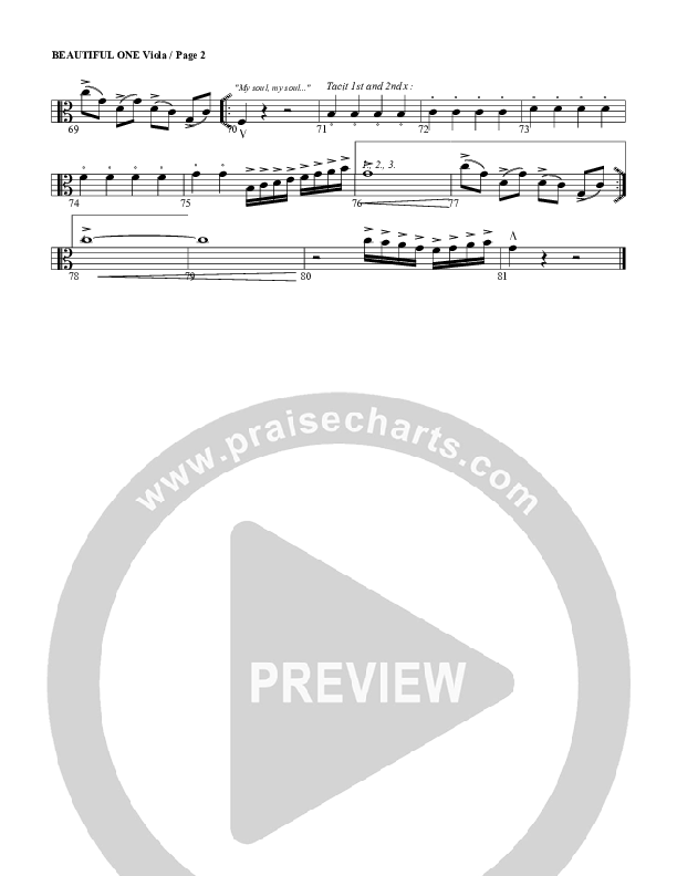 Beautiful One Viola (G3 Worship)