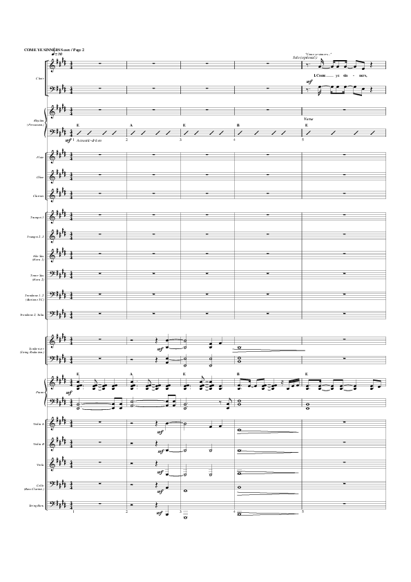 Come Ye Sinners Conductor's Score (G3 Worship)
