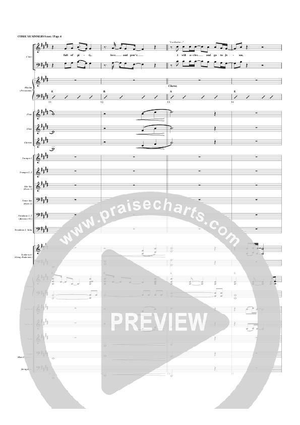Come Ye Sinners Conductor's Score (G3 Worship)